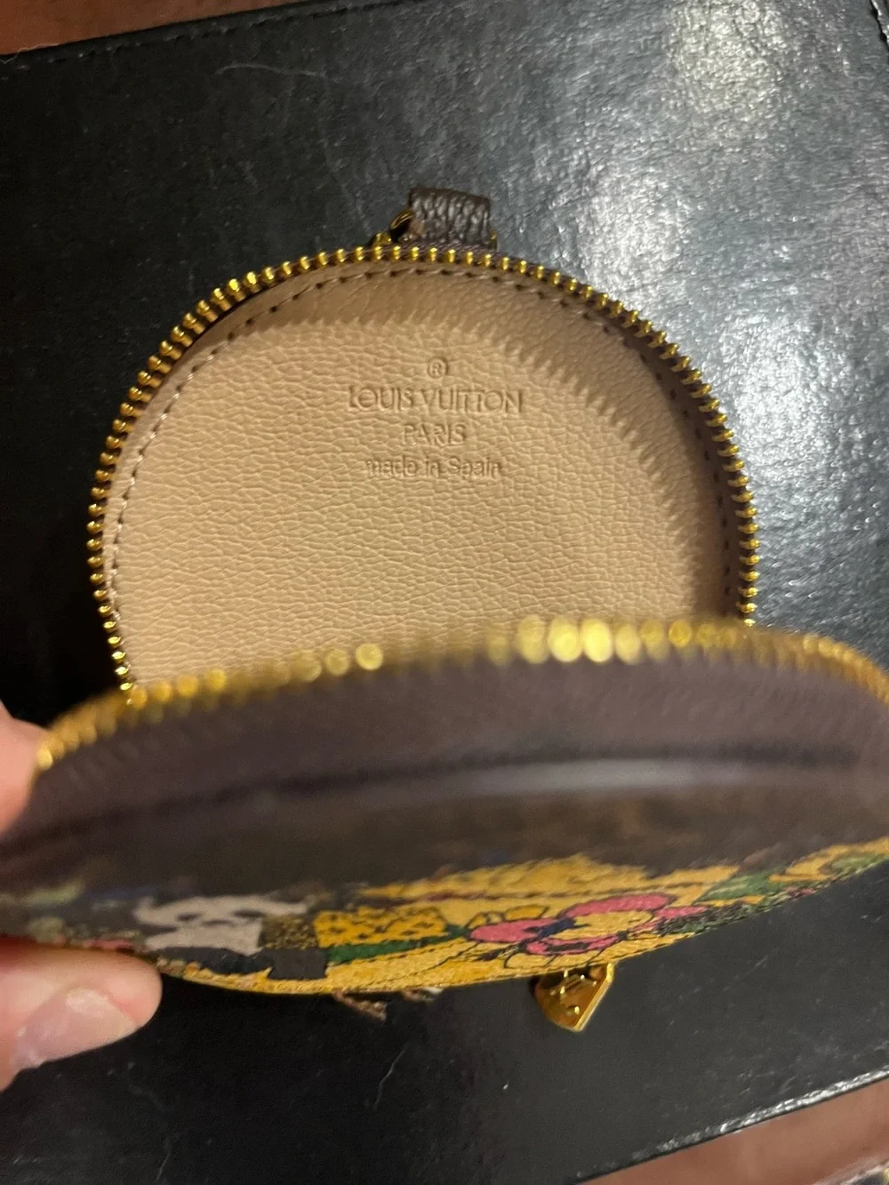 Louis. Vuitton. Panda 2021 L.E. Holiday Great Wall of China Round Zipper Pouch